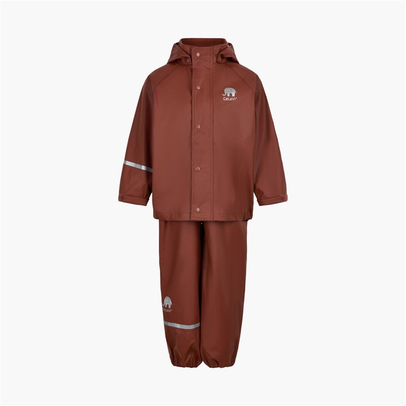 Celavi Ensemble de pluie basique en PU uni enfants - Tortoise Shell - Image 1