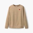 Herren - Sweatshirt mit Herz-Print und Rundhalsausschnitt Khaki