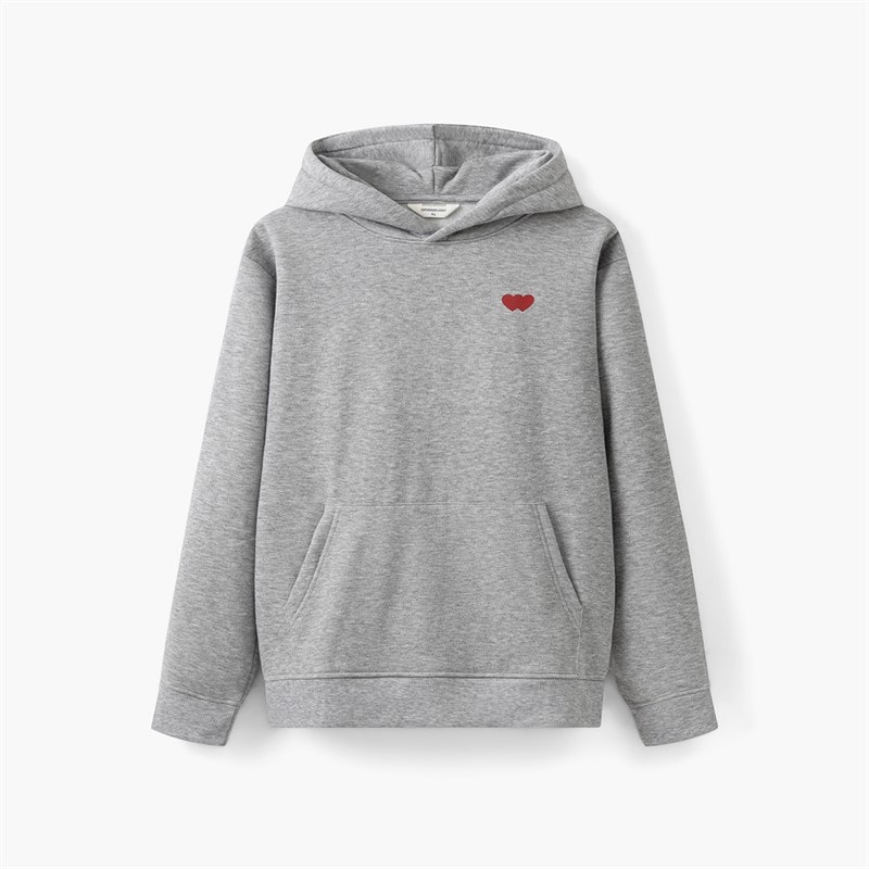 Copenhagen Legacy Mężczyźni bluza z kapturem z nadrukiem serca z przodu - Grey Melange