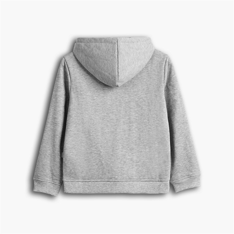 Sweat à capuche zippé garçons Grey Melange - Image 2