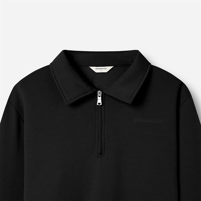 Half Zip Sweatshirt Schwarz - Bild 4