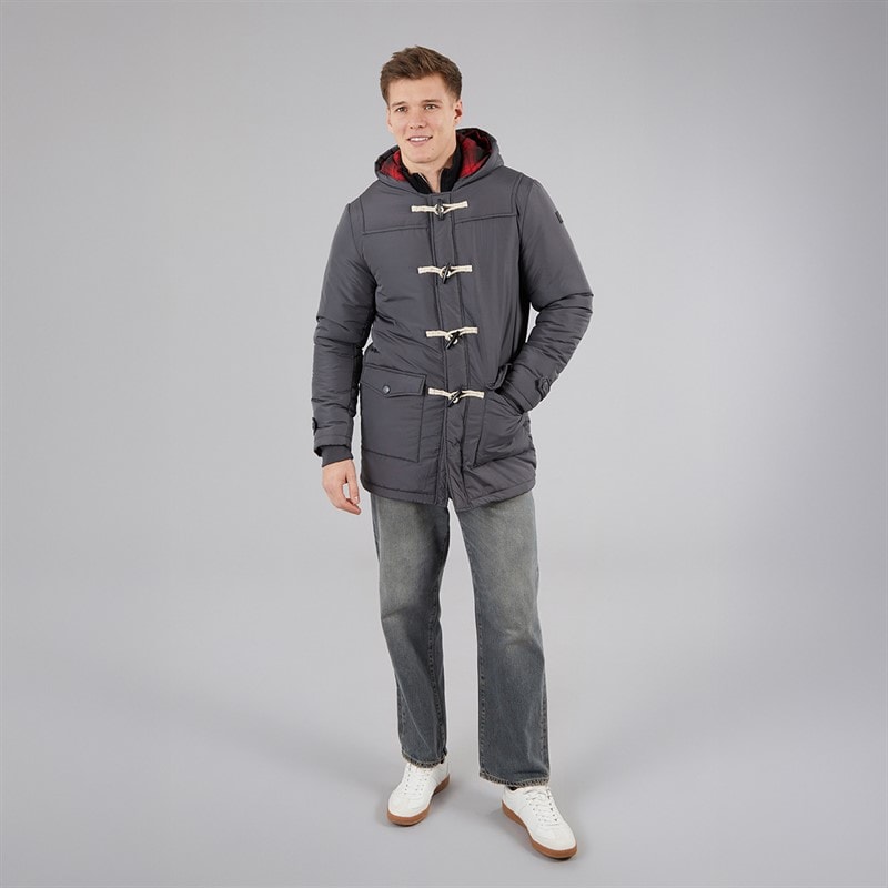 Heren baltico duffelcoat Donkergrijs - Afbeelding 4