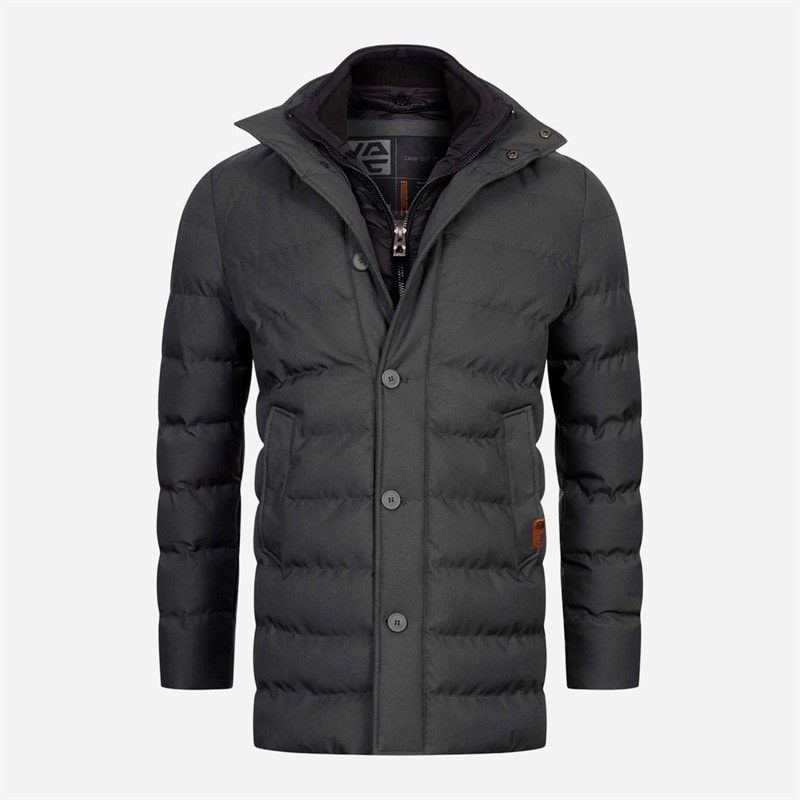 Indicode Veste en bois hommes - Charcoal Mix
