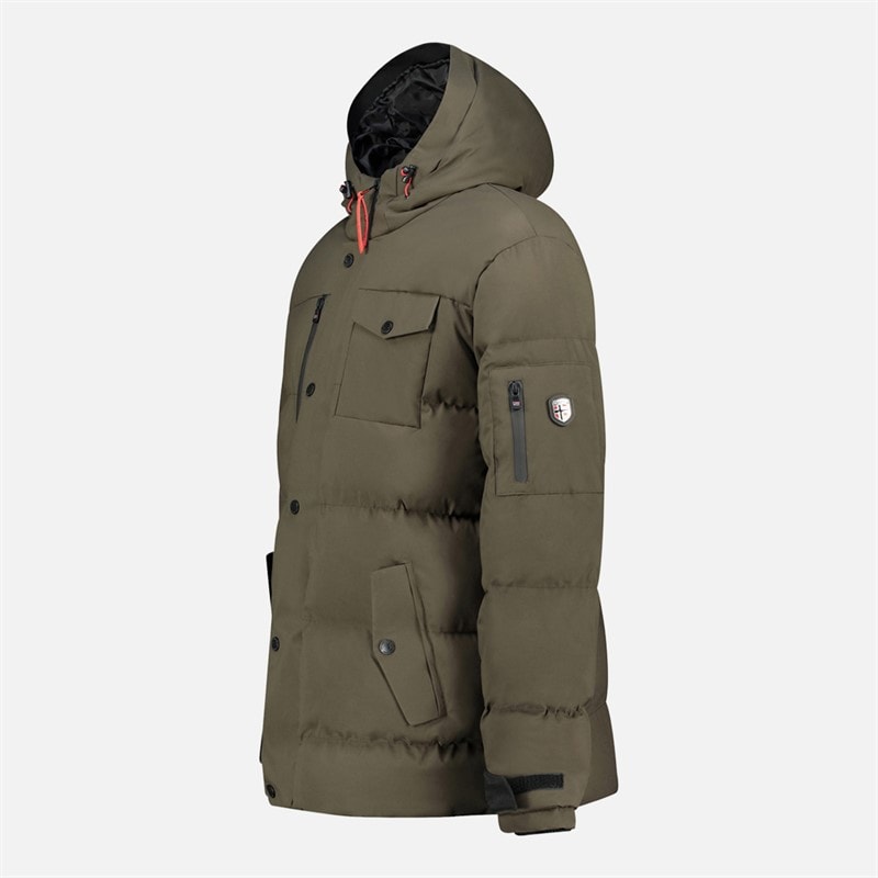 Mężczyźni parka kurtka Khaki – zdjęcie  3