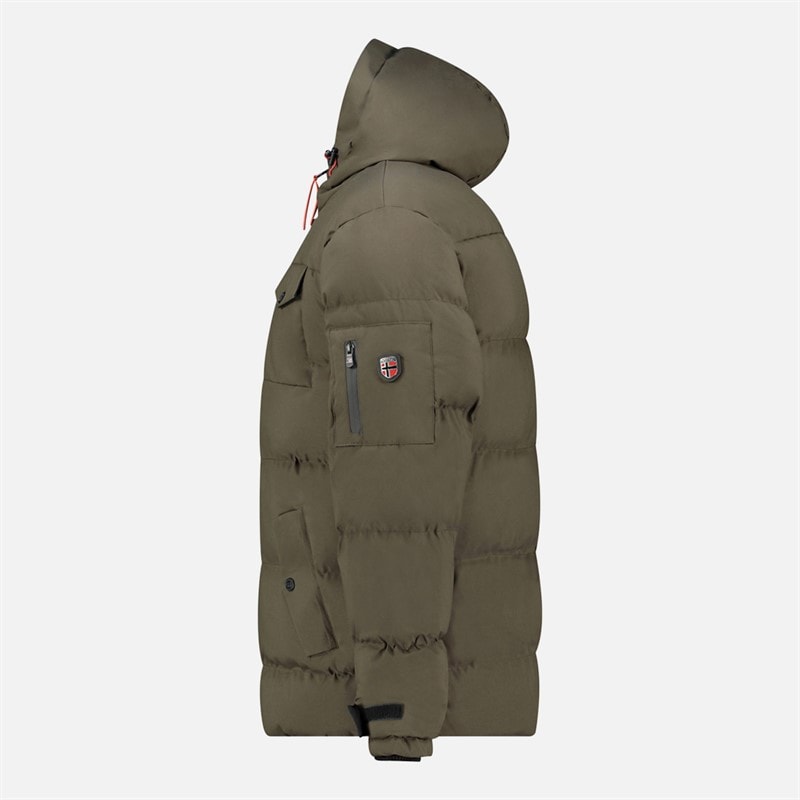 Mężczyźni parka kurtka Khaki – zdjęcie  4