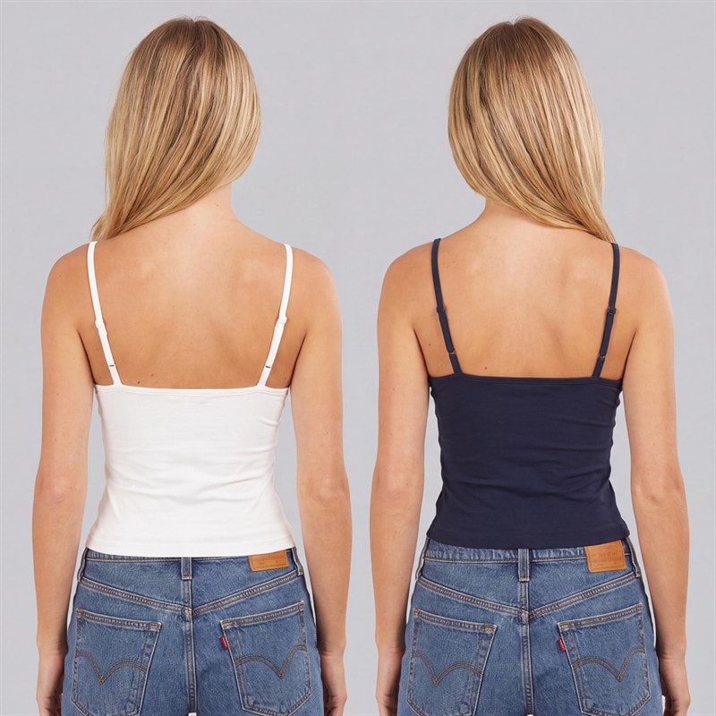 Damen - Essential Vests Zwei-Pack Ecru/Dunkelnavy - Bild 2