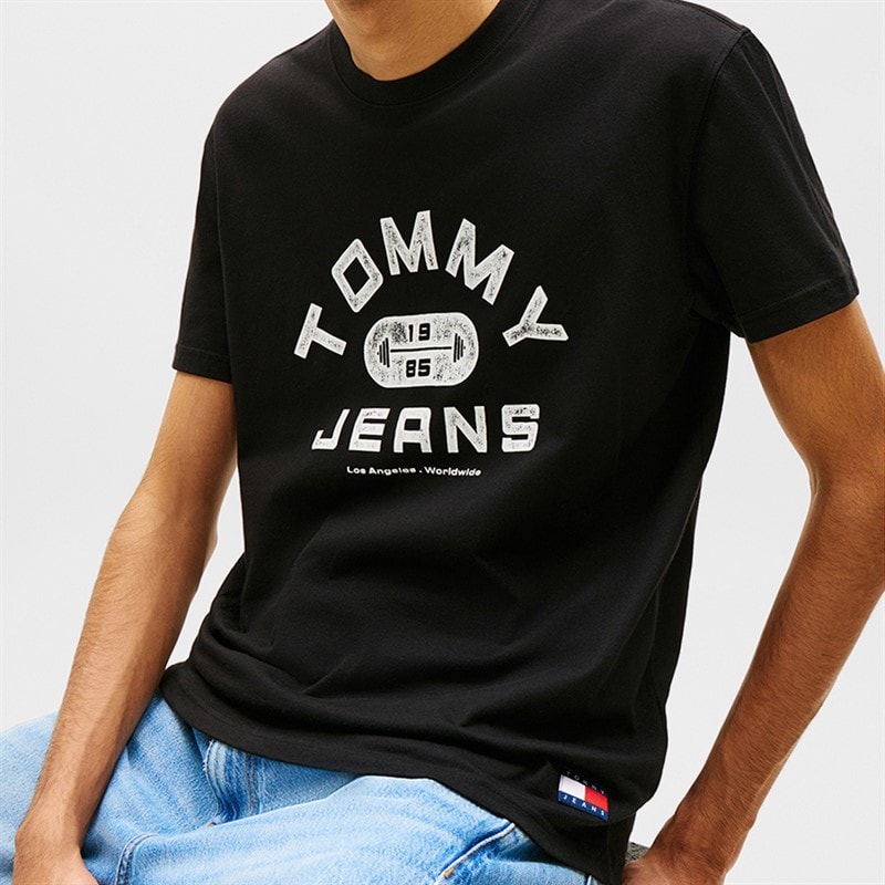 Mężczyźni t-shirt treningowy TJ Czarny – zdjęcie  4
