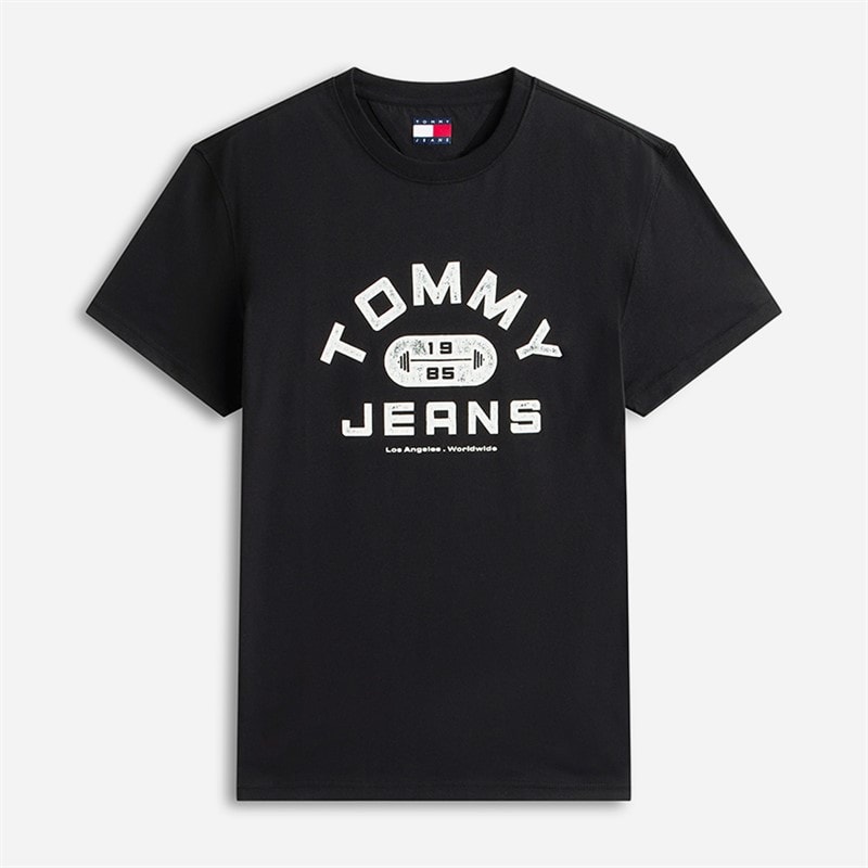 Mężczyźni t-shirt treningowy TJ Czarny – zdjęcie  5