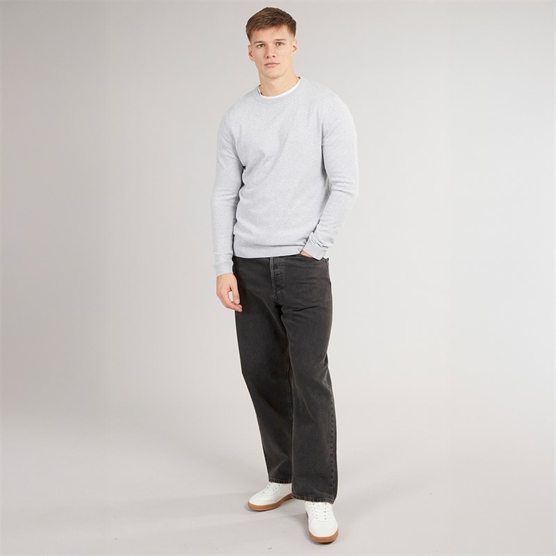 Pull col rond Callum hommes Gris clair Melange - Image 3