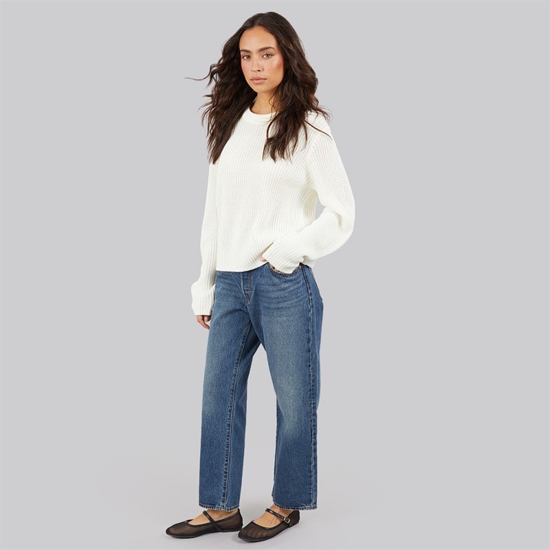 Damen - Jasmine Strick Rundhals-Shirt Cloud Dancer - Bild 3