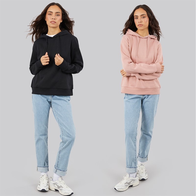 Lot de deux sweat-shirts à capuche viola femmes Noir/Woodrose - Image 3