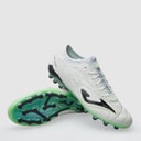 Mężczyźni buty piłkarskie evolution 25 ag na sztucznej trawie Biały/Fluoro Green