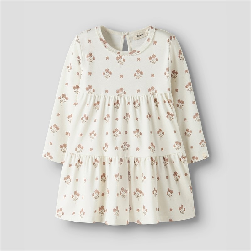 Lil' Atelier Robe à manches longues filles - Coconut Milk