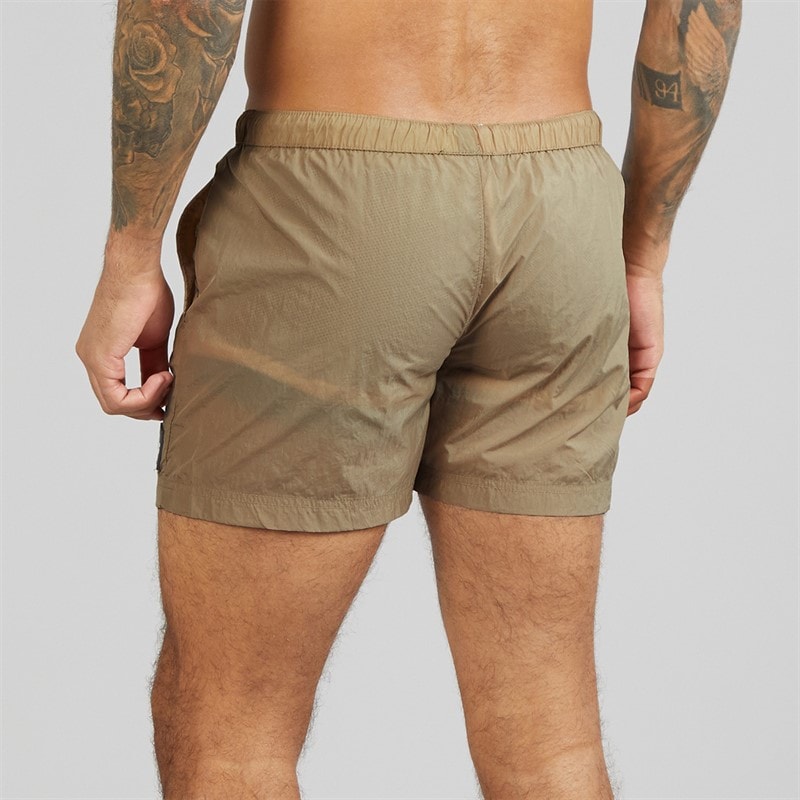 Herren - Farris Knitter Bade-Shorts Beige - Bild 2