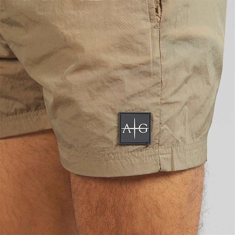 Herren - Farris Knitter Bade-Shorts Beige - Bild 3