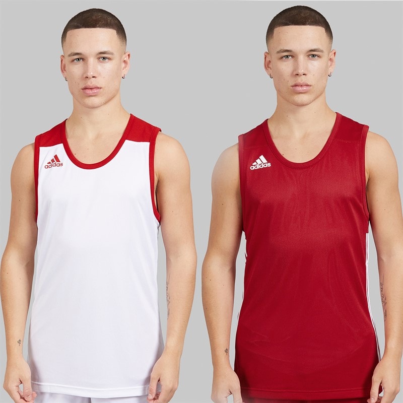 adidas Maillot de basket réversible 3G Speed hommes - Power Red/Blanc