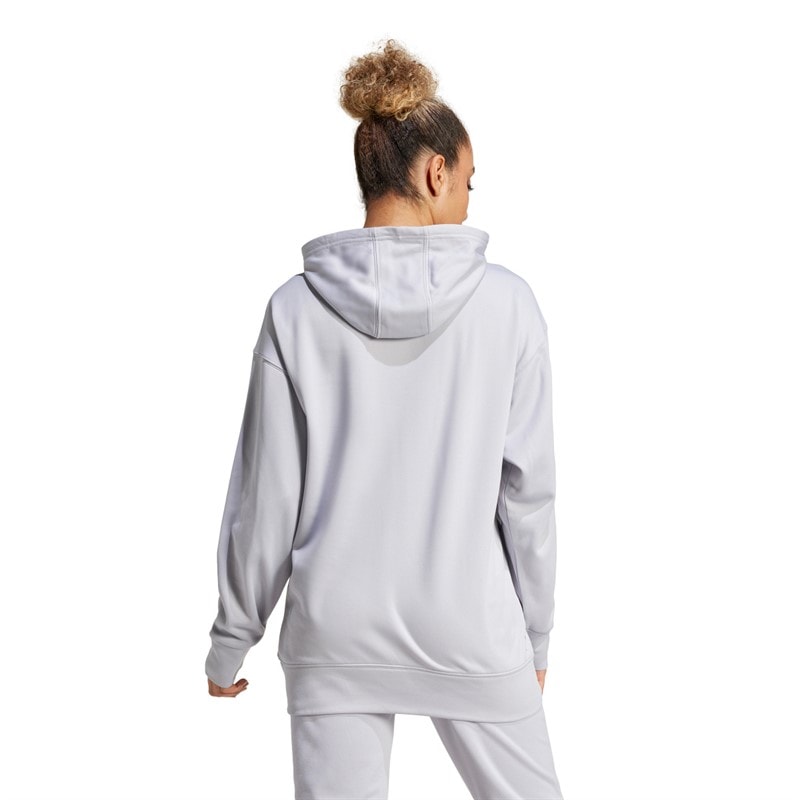 Damskie bluza z kapturem aeroready game and go Glory Grey/White – zdjęcie  2
