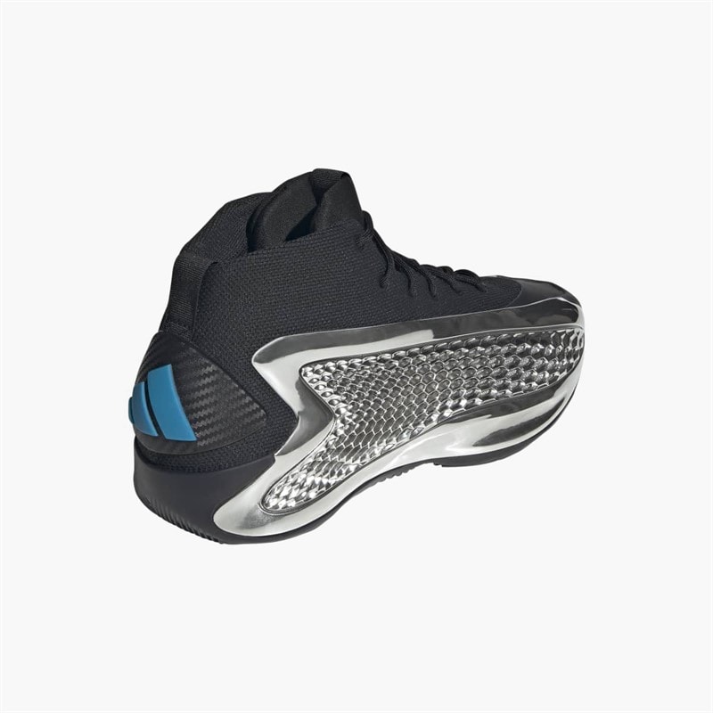 Mężczyźni buty do koszykówki anthony edwards 1 mid 'chrome' Core Czarny/Silver Metallic/Core Czarny – zdjęcie  3