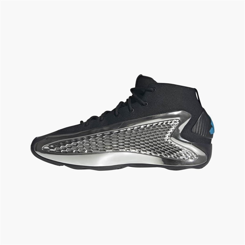 Mężczyźni buty do koszykówki anthony edwards 1 mid 'chrome' Core Czarny/Silver Metallic/Core Czarny – zdjęcie  5