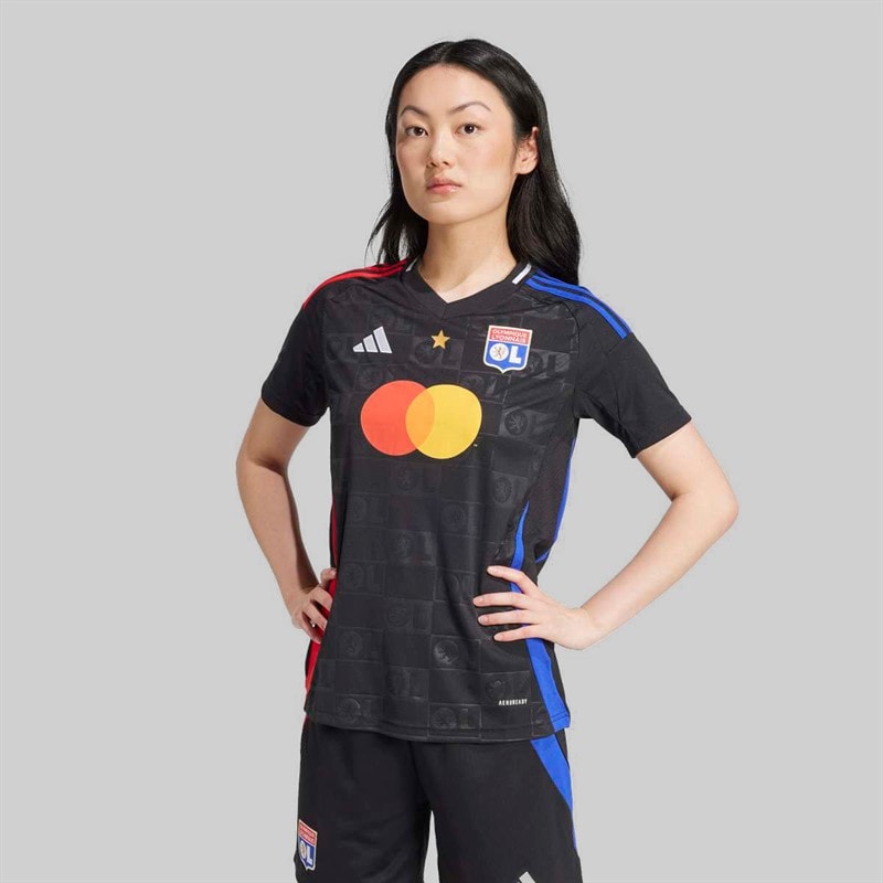 adidas Dames ol olympique lyon 24/25 uitshirt - Zwart - Afbeelding 3