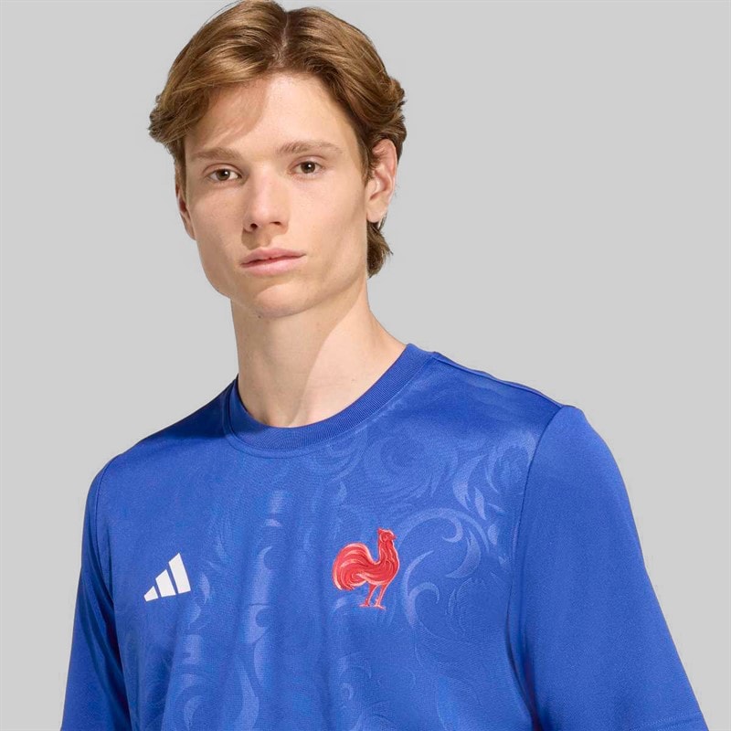 Mężczyźni koszulka kibica rugby FFR Francja RWC Rugby World Cup Royal Blue – zdjęcie  5