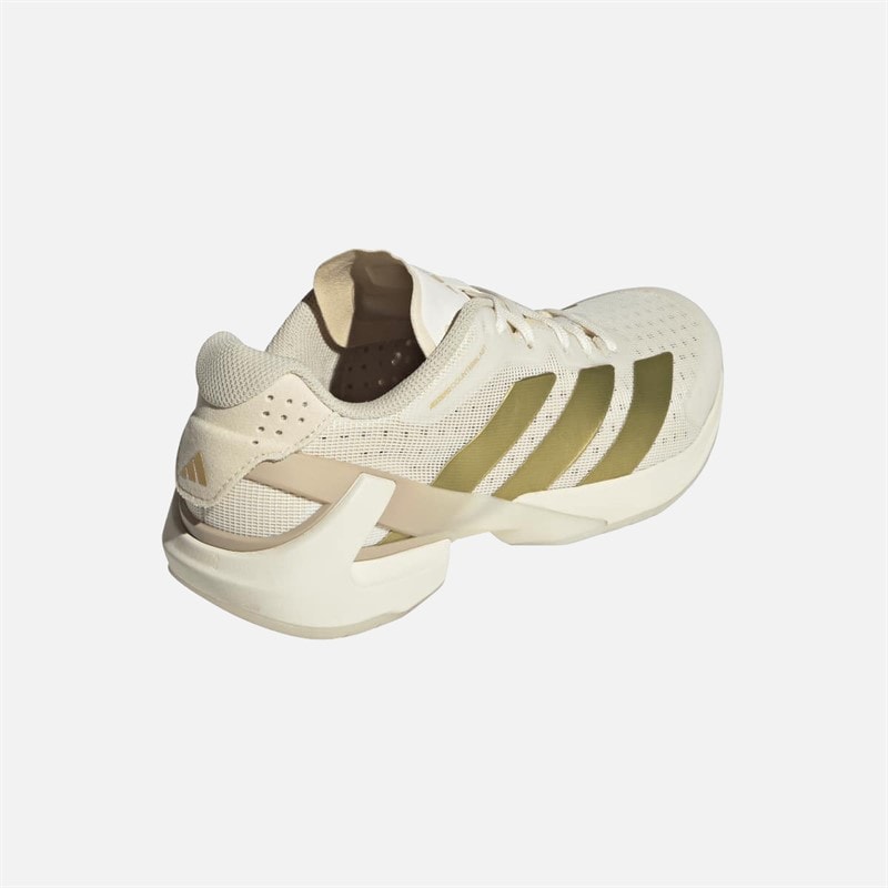 Damen - Courterblast Adizero Hallenschuhe Off White/Gold Metallic/Crystal Sand - Bild 3