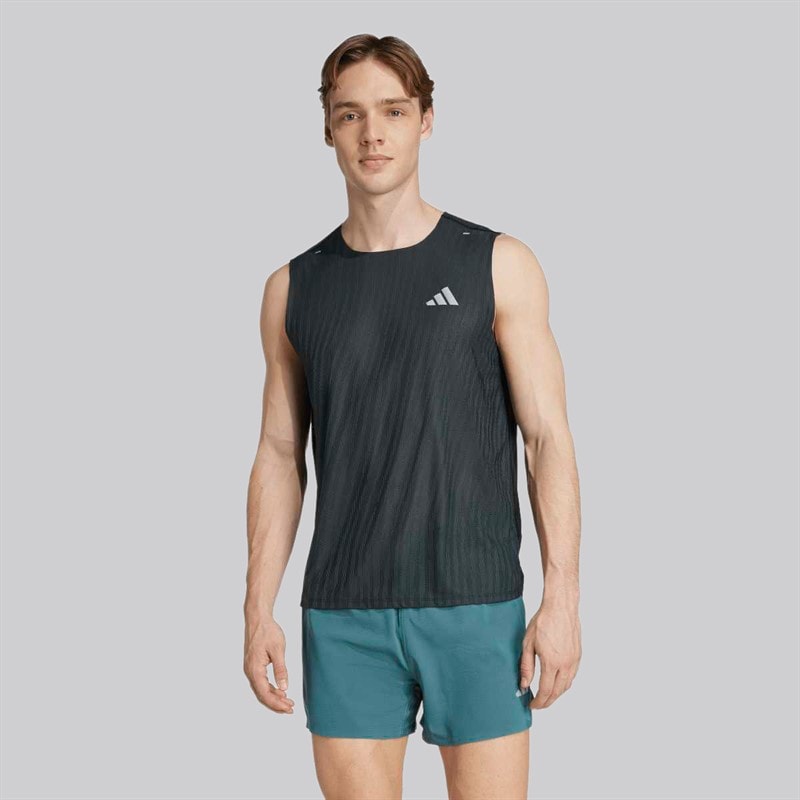 Mężczyźni top do biegania adi365 climacool+ Czarny/Grey Six – zdjęcie  2