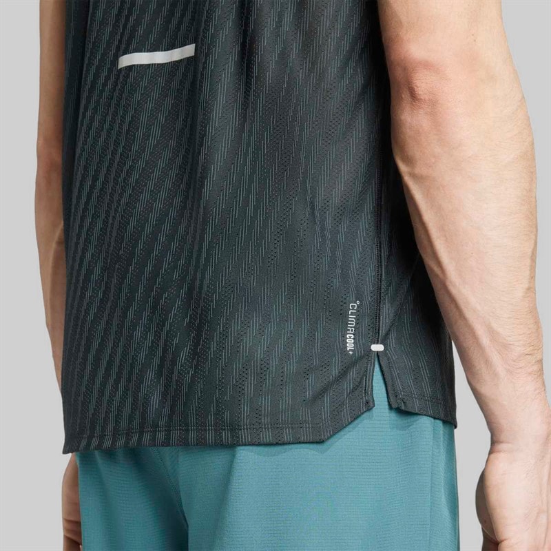 Mężczyźni top do biegania adi365 climacool+ Czarny/Grey Six – zdjęcie  5