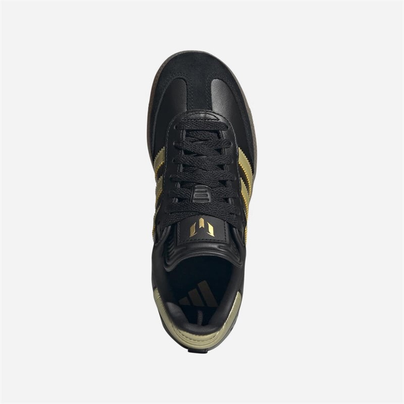 adidas Kinderen samba messi in indoor voetbalschoenen - Core Zwart/Gold Metallic/Gum - Afbeelding 4