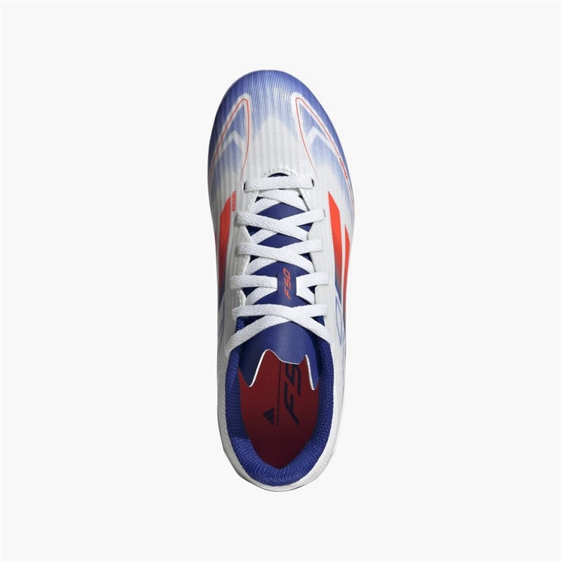 Junior - F50 League Advancement Pack FG/MG Fußballschuhe für Feste/Mehrere Böden Cloud White/Solar Red/Hellblau - Bild 4