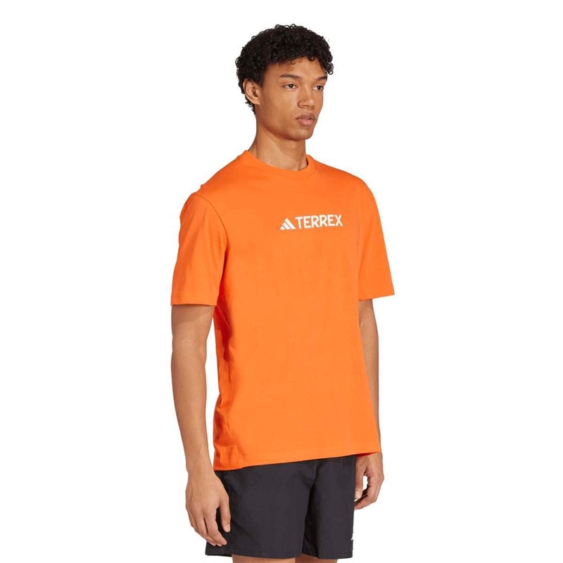 Mężczyźni t-shirt z klasycznym logo Terrex Semi Impact Orange – zdjęcie  4