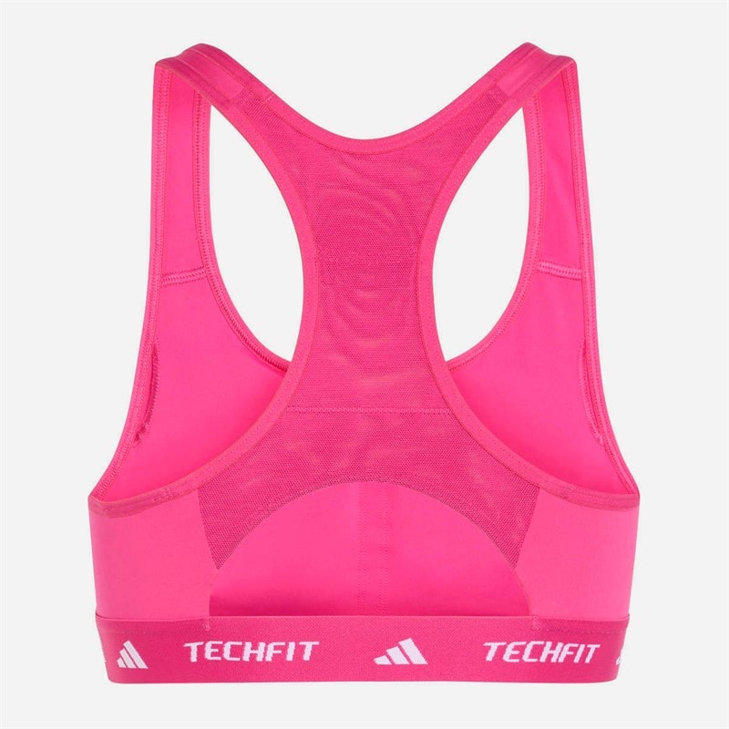 Damskie sportowy biustonosz techfit o średnim wsparciu Real Magenta – zdjęcie  2