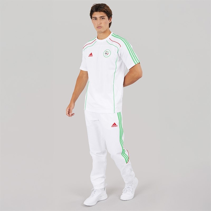 adidas Mężczyźni spodnie dresowe FAF Algeria - Biały – zdjęcie  4