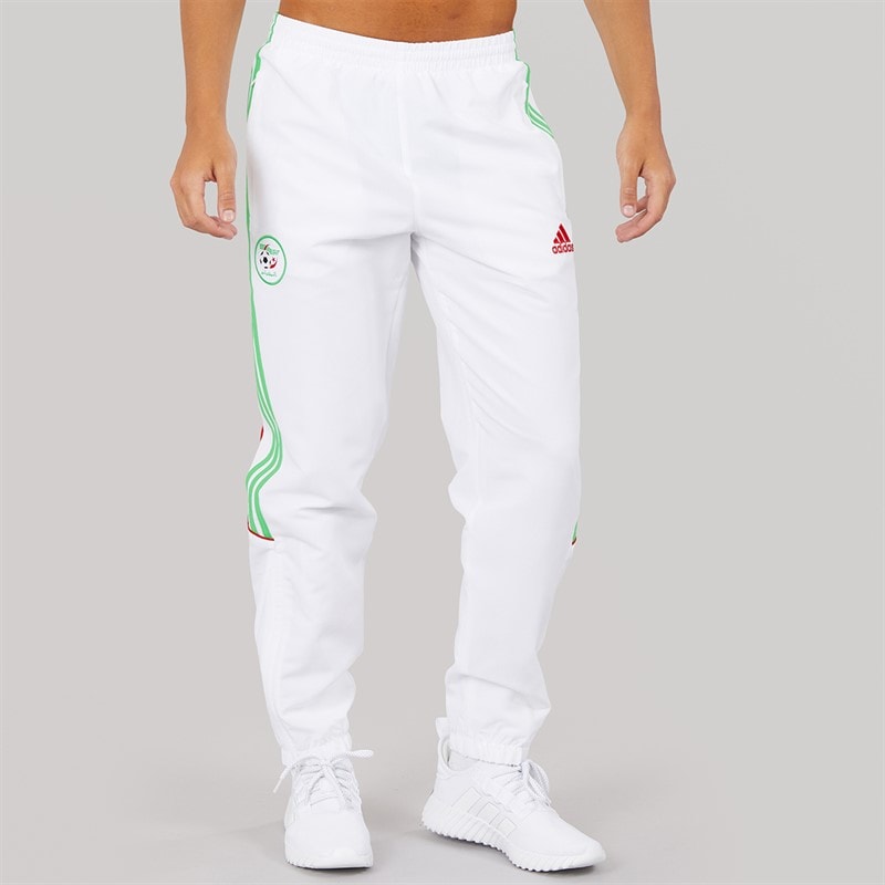 adidas Mężczyźni spodnie dresowe FAF Algeria - Biały – zdjęcie  5