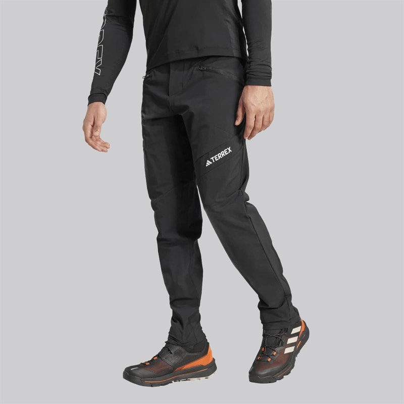 Mężczyźni spodnie dresowe softshell Terrex Techrock szczotkowane Czarny – zdjęcie  1