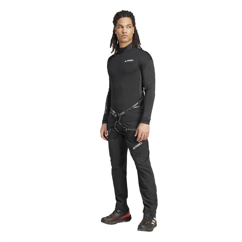 Mężczyźni spodnie dresowe softshell Terrex Techrock szczotkowane Czarny – zdjęcie  4