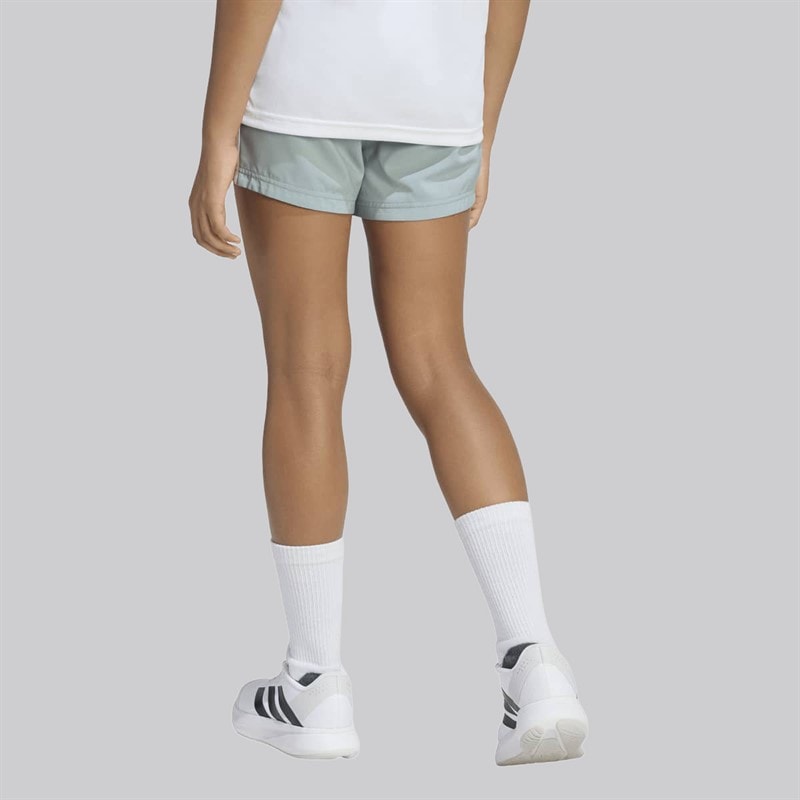 adidas Junior Meisjes train essentials 3-stripes shorts - Wonder Sage/Wit - Afbeelding 2