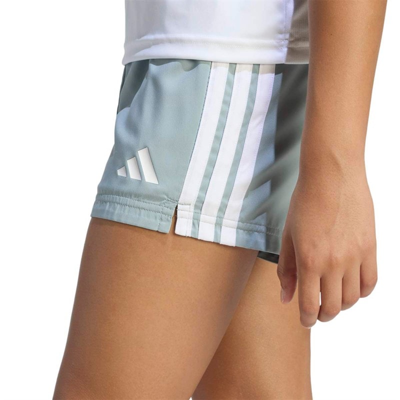 adidas Junior Meisjes train essentials 3-stripes shorts - Wonder Sage/Wit - Afbeelding 3