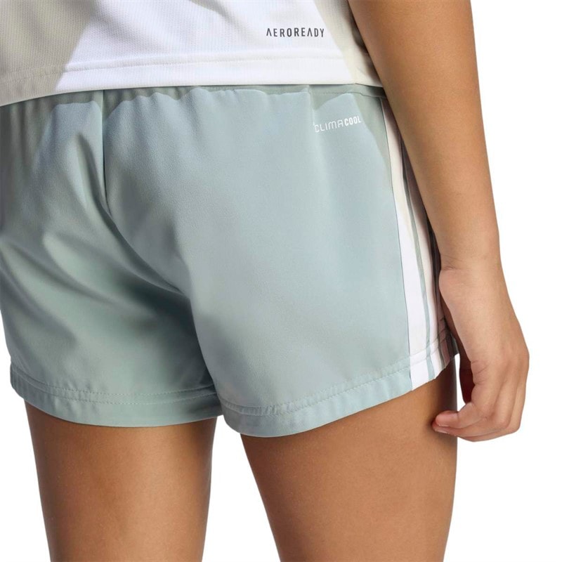 adidas Junior Meisjes train essentials 3-stripes shorts - Wonder Sage/Wit - Afbeelding 5