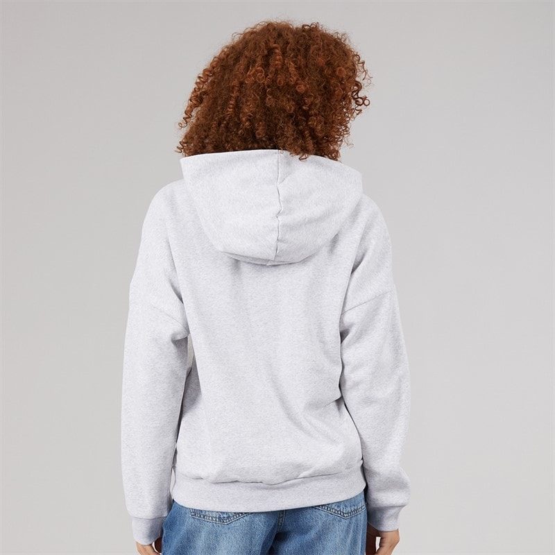 adidas Dames 3 stripes studio hoodie - Lichtgrijs Heather - Afbeelding 2