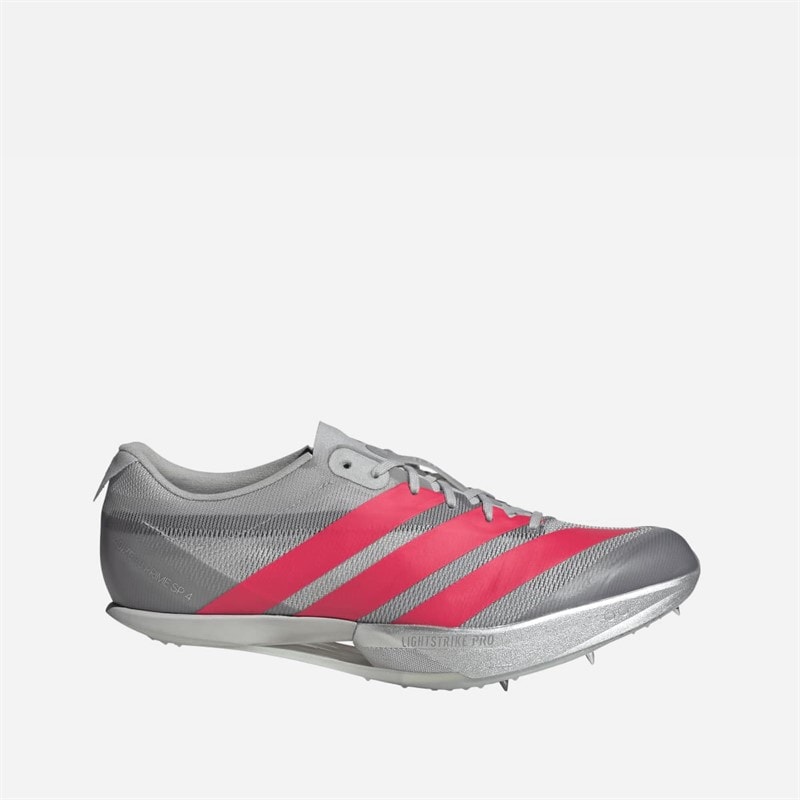 Adizero prime sp4 kolce do biegania na bieżni sprint Szary Two/Lucid Red/Silver Metallic – zdjęcie  1
