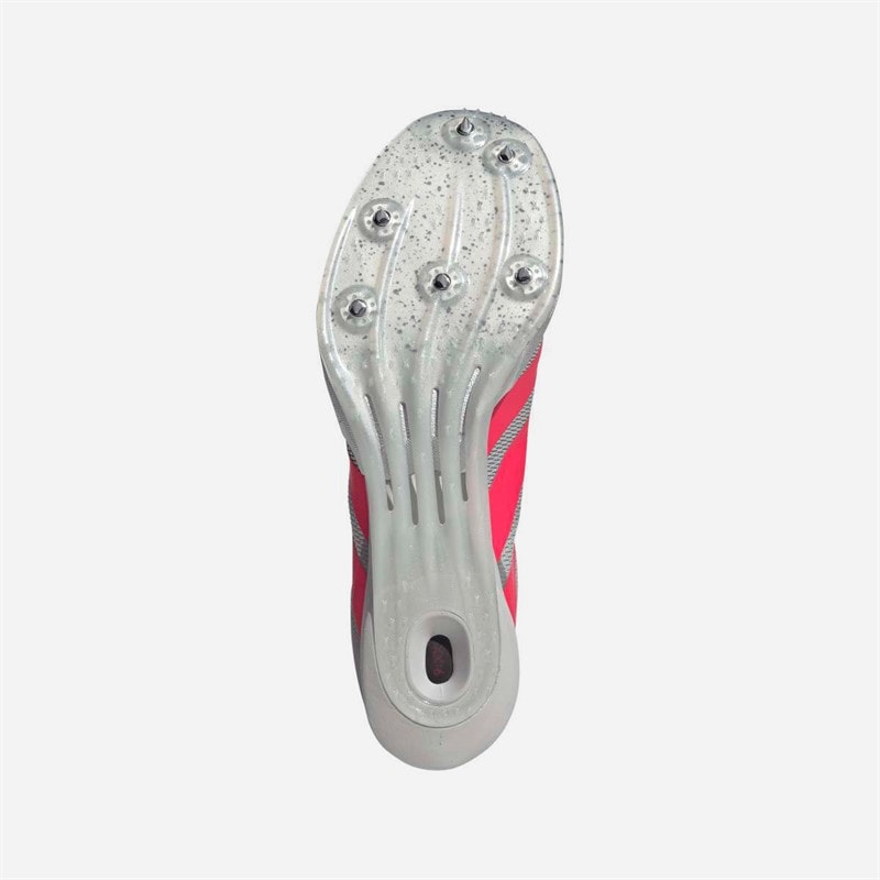Adizero prime sp4 kolce do biegania na bieżni sprint Szary Two/Lucid Red/Silver Metallic – zdjęcie  2