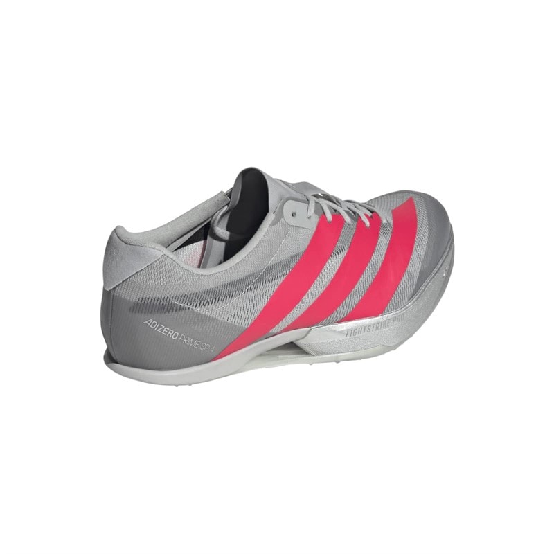 Adizero prime sp4 kolce do biegania na bieżni sprint Szary Two/Lucid Red/Silver Metallic – zdjęcie  3