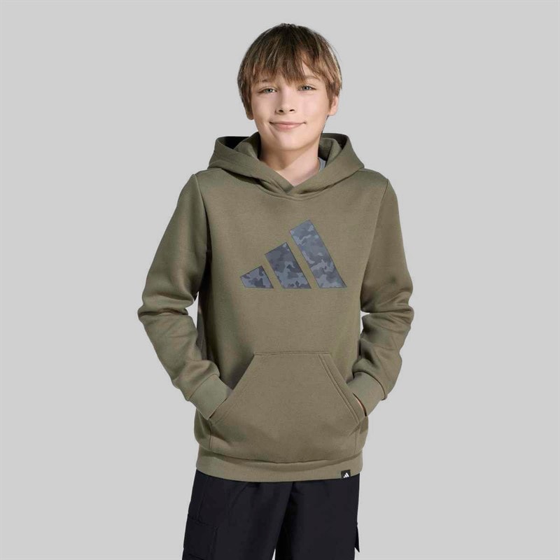 Junior Jongens camo graphic hoodie Olive Strata - Afbeelding 2