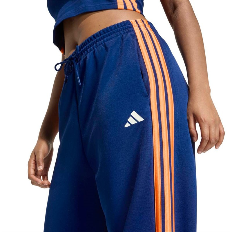 Dames stadium 3-stripes trainingsbroek Donkerblauw/Pure Orange/Off White - Afbeelding 3