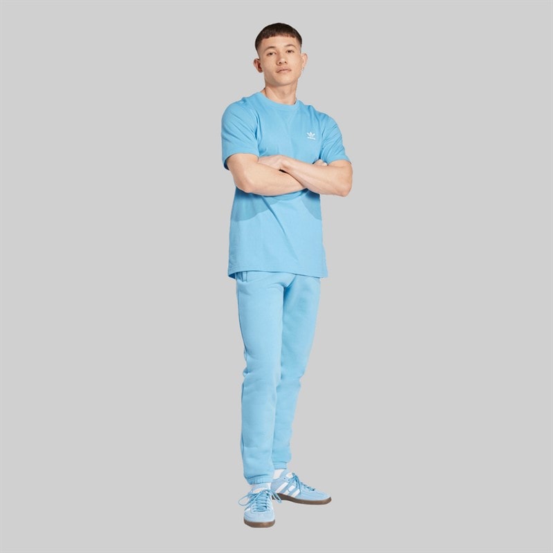 Heren trefoil essentials french terry joggers Lichtblauw - Afbeelding 5