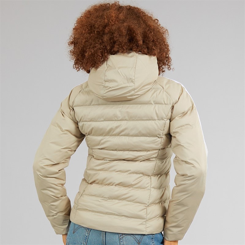 Damen - Adicolor Wattierte Kapuzenjacke Wonder Beige/Grün/Preloved Ruby - Bild 2