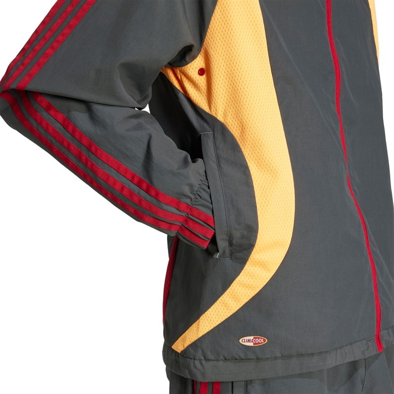 Herren - Climacool Trainingsjacke Grau Six/Flash Orange/Team Victory Rot - Bild 4