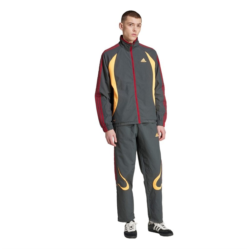 Herren - Climacool Trainingsjacke Grau Six/Flash Orange/Team Victory Rot - Bild 5