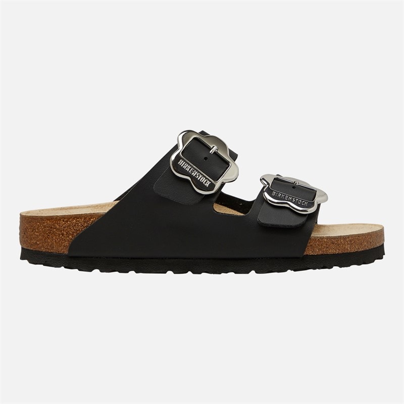 Birkenstock Junior Mädchen - Arizona Blumen Schnallensandalen - Schwarz